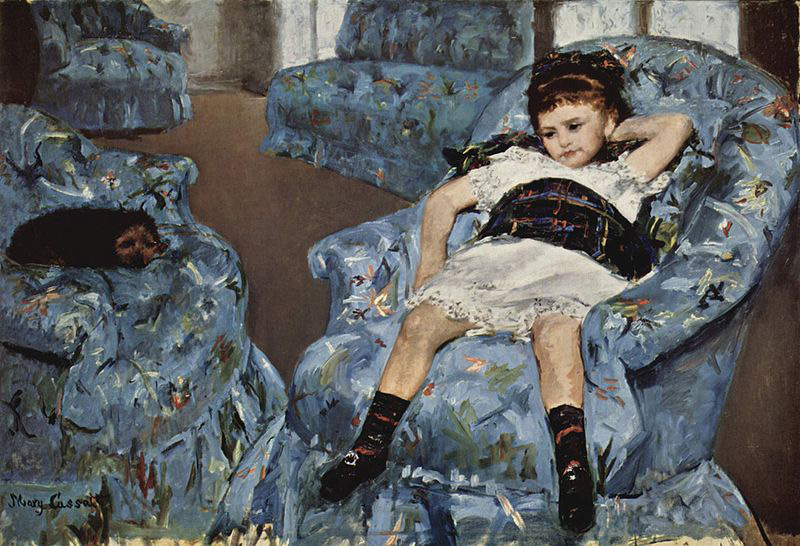 Mary Cassatt Kleines Madchen im blauen Fauteuil
